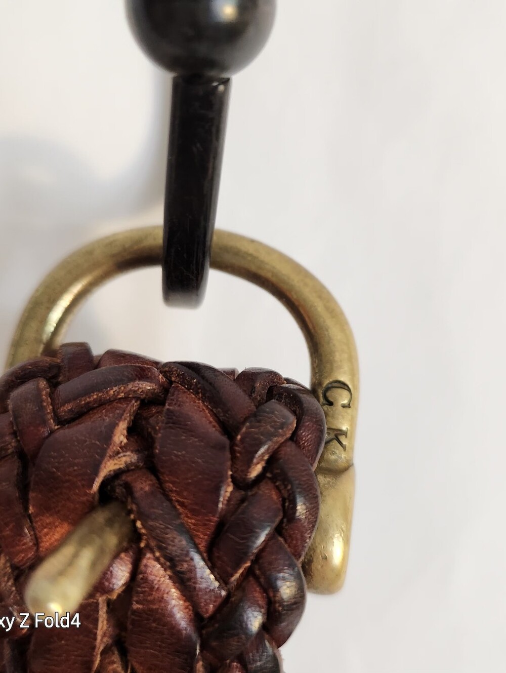 Brown Braided Leather Belt CK - Picture 6 of 9